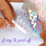 Laser Holo Nail Stencil Stickers Set