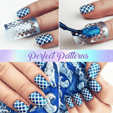 Laser Holo Nail Stencil Stickers Set