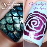 Laser Holo Nail Stencil Stickers Set