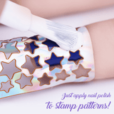 Laser Holo Nail Stencil Stickers Set