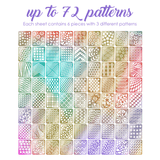 Laser Holo Nail Stencil Stickers Set